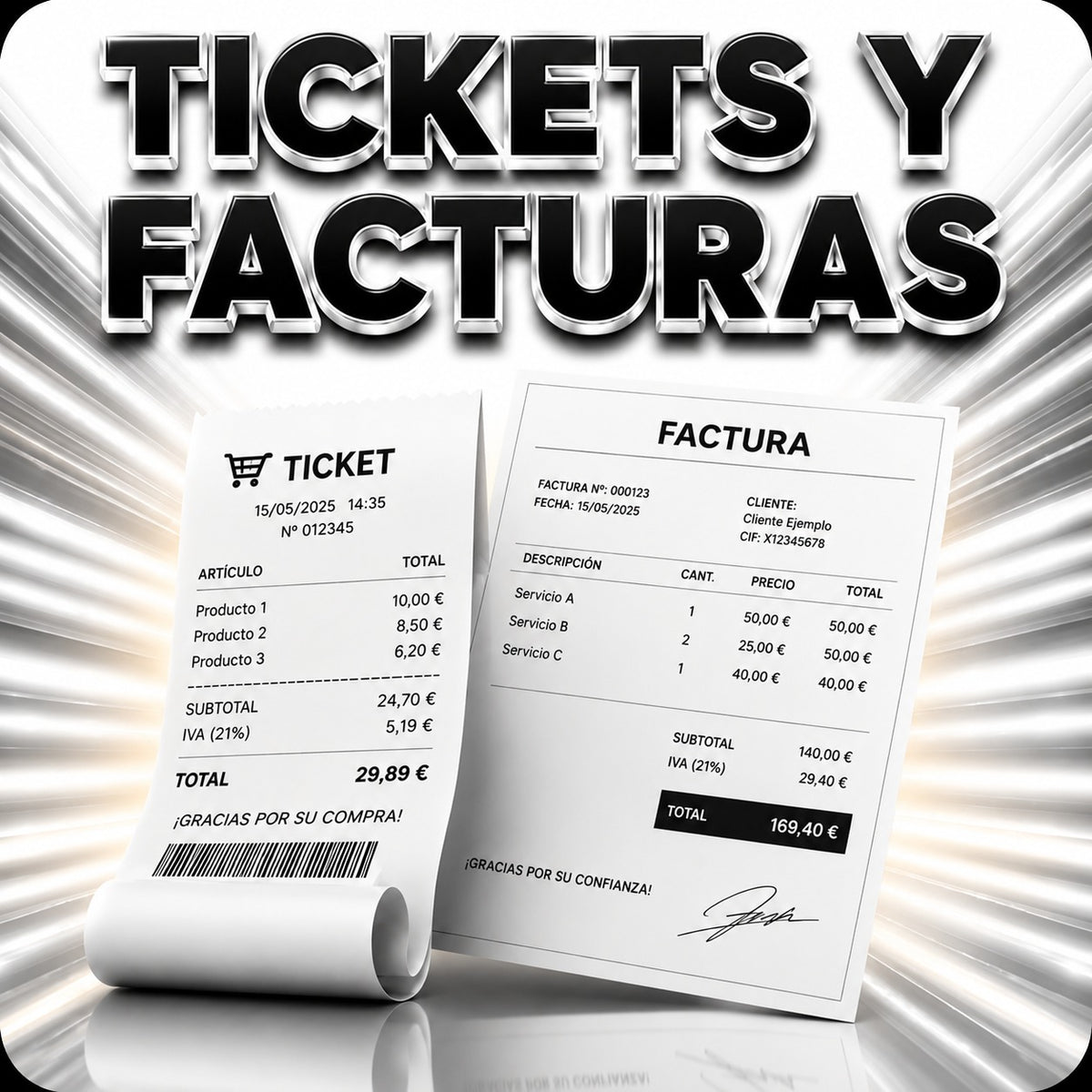 +100 TICKETS Y FACTURAS